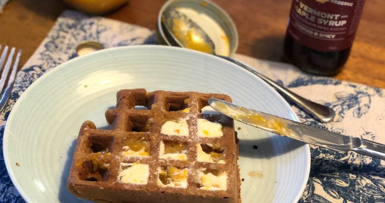 Morning Sourdough Waffles