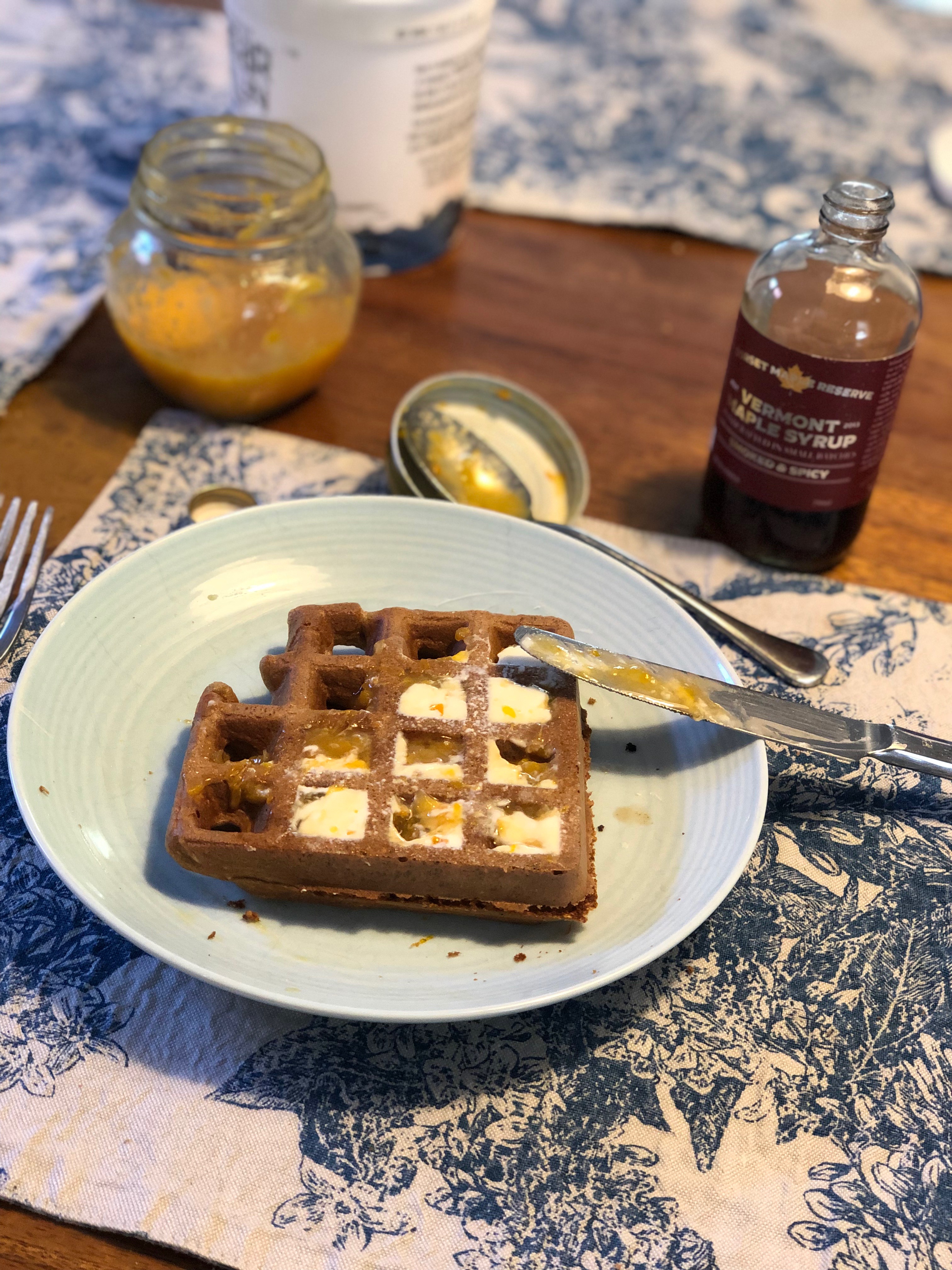 Morning Sourdough Waffles