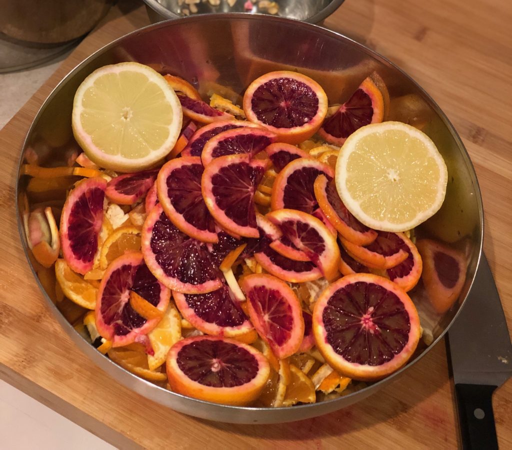 bowl of blood oranges, mandarines, and lemons